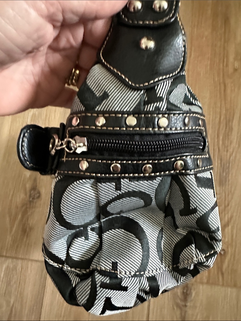 Vintage Guess Monogram Hobo Purse Y2K - Picture 5 of 8